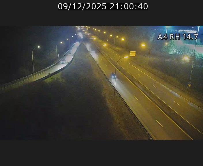 <h2>Traffic live webcam Luxembourg Jonction Lankelz - A4 - BK 14.7 - direction Luxembourg</h2>