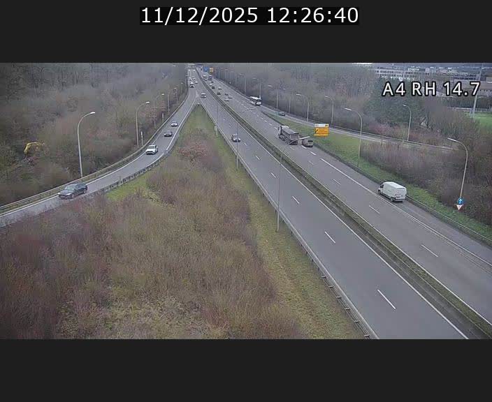 <h2>Traffic live webcam Luxembourg Jonction Lankelz - A4 - BK 14.7 - direction Luxembourg</h2>