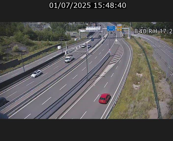 Webcam sur le contournement d'Esch Belval à hauteur de la sortie Université de Luxembourg. Vue orientée vers Luxembourg