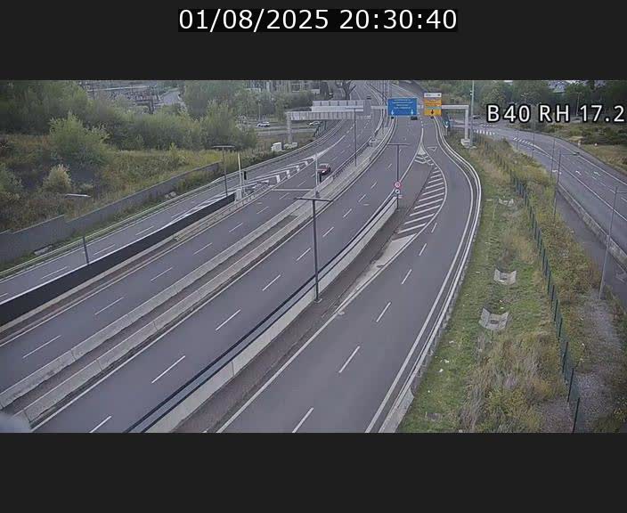 Webcam sur le contournement d'Esch Belval à hauteur de la sortie Université de Luxembourg. Vue orientée vers Luxembourg