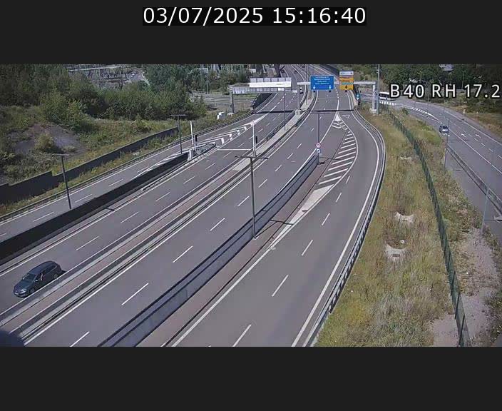Webcam sur le contournement d'Esch Belval à hauteur de la sortie Université de Luxembourg. Vue orientée vers Luxembourg