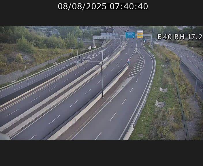 Webcam sur le contournement d'Esch Belval à hauteur de la sortie Université de Luxembourg. Vue orientée vers Luxembourg