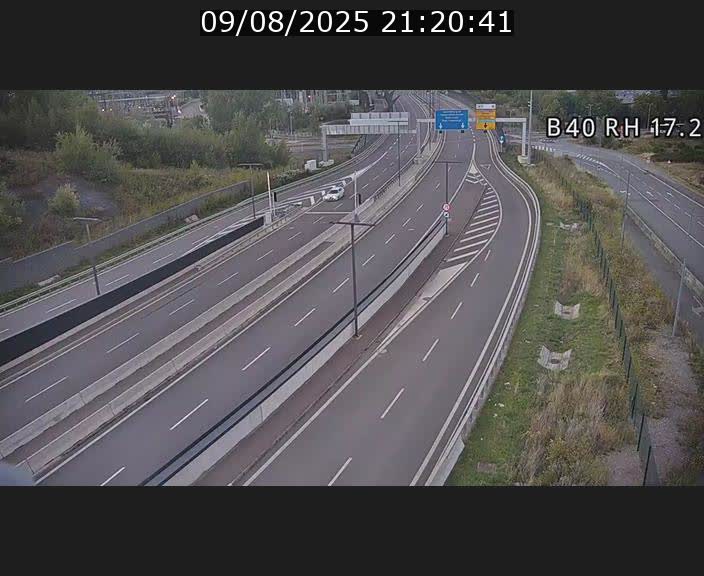 Webcam sur le contournement d'Esch Belval à hauteur de la sortie Université de Luxembourg. Vue orientée vers Luxembourg