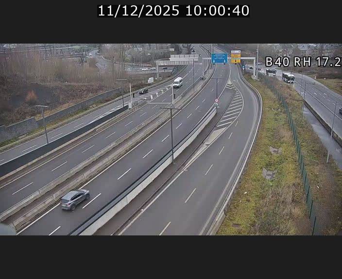Webcam sur le contournement d'Esch Belval à hauteur de la sortie Université de Luxembourg. Vue orientée vers Luxembourg