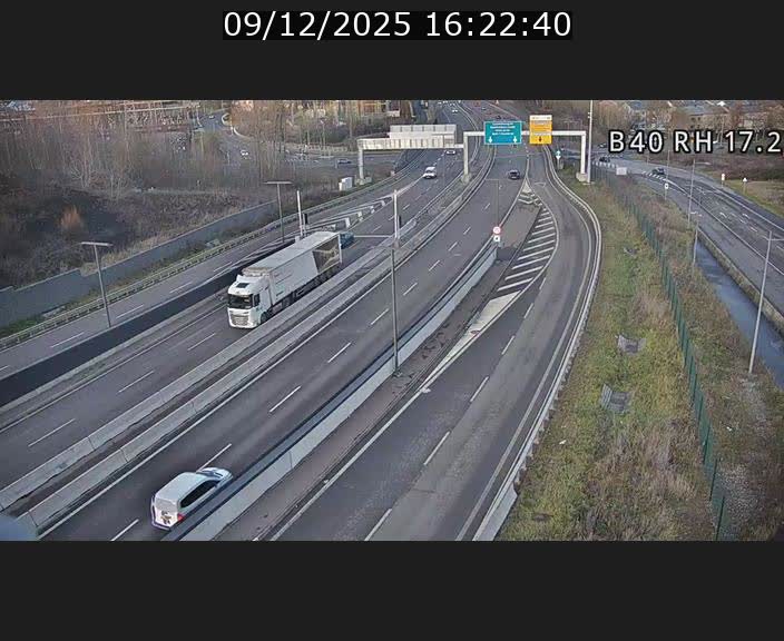 Webcam sur le contournement d'Esch Belval à hauteur de la sortie Université de Luxembourg. Vue orientée vers Luxembourg