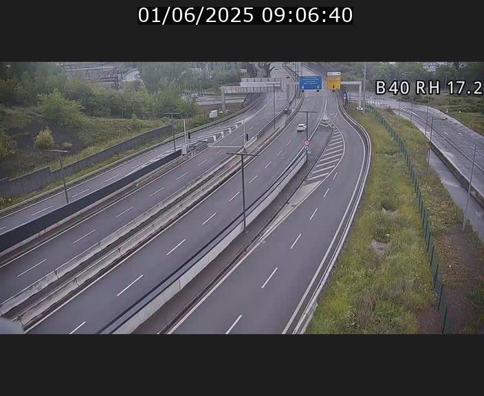 Webcam sur le contournement d'Esch Belval à hauteur de la sortie Université de Luxembourg. Vue orientée vers Luxembourg