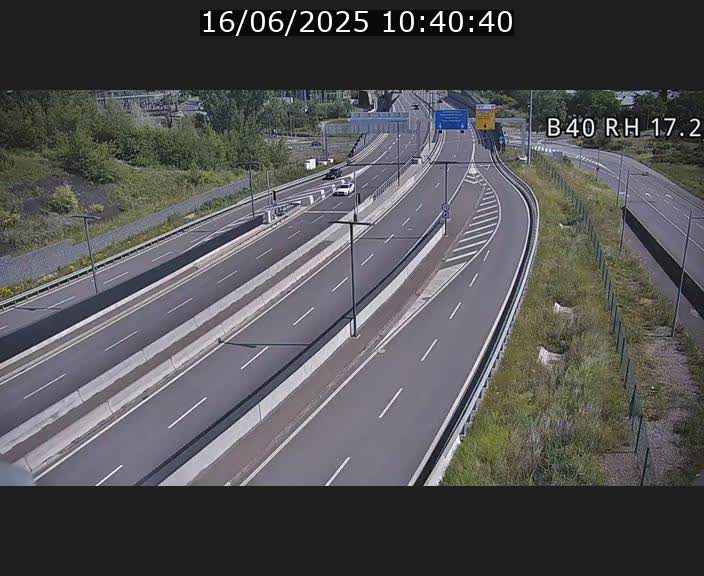 Webcam sur le contournement d'Esch Belval à hauteur de la sortie Université de Luxembourg. Vue orientée vers Luxembourg