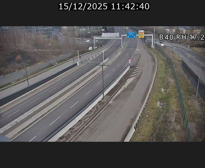 Webcam sur le contournement d'Esch Belval à hauteur de la sortie Université de Luxembourg. Vue orientée vers Luxembourg