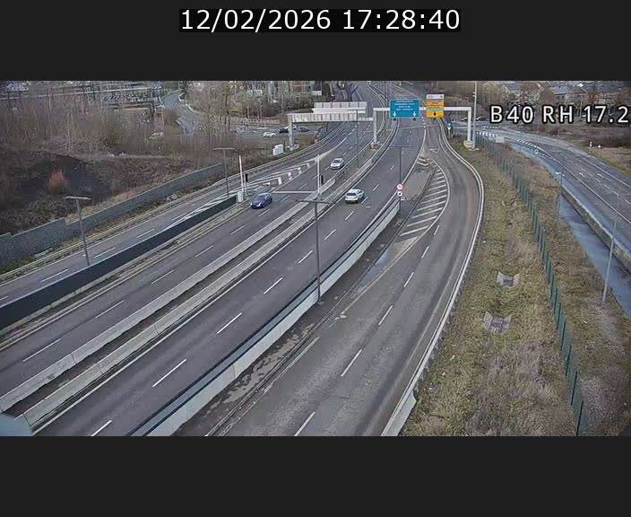 Webcam sur le contournement d'Esch Belval à hauteur de la sortie Université de Luxembourg. Vue orientée vers Luxembourg