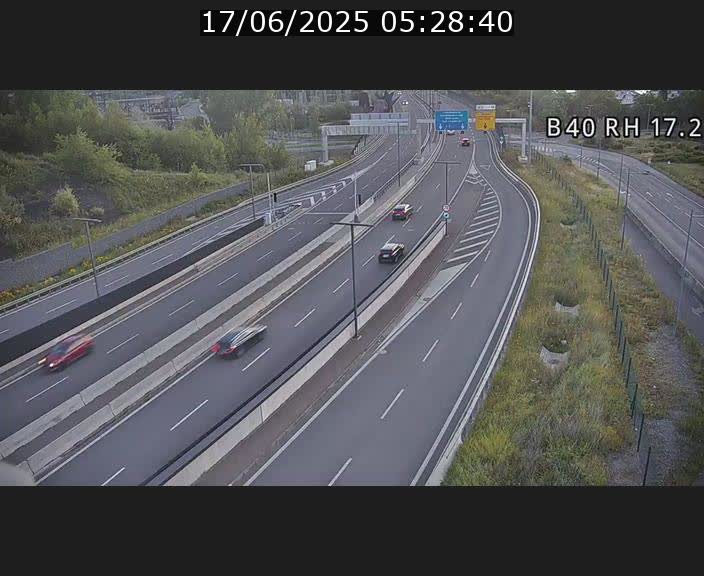 Webcam sur le contournement d'Esch Belval à hauteur de la sortie Université de Luxembourg. Vue orientée vers Luxembourg