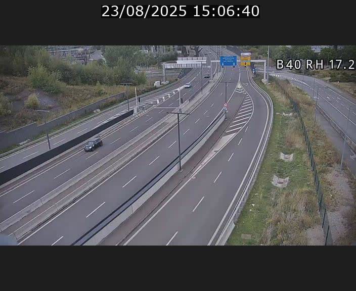 Webcam sur le contournement d'Esch Belval à hauteur de la sortie Université de Luxembourg. Vue orientée vers Luxembourg