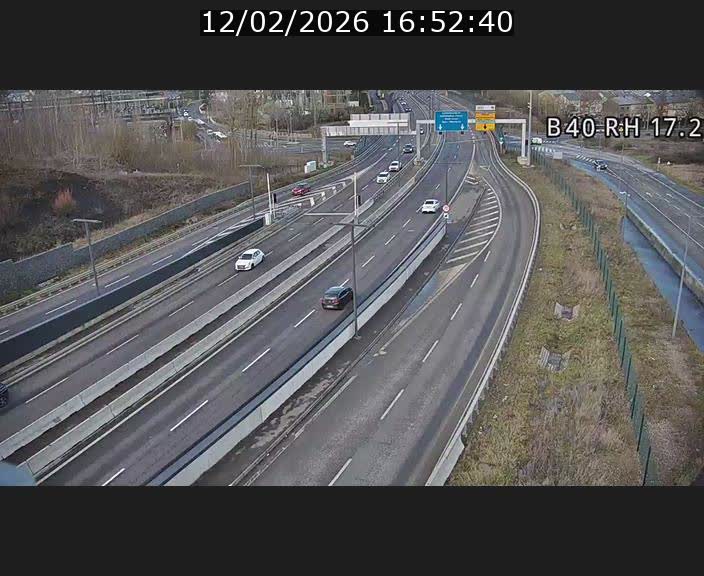 Webcam sur le contournement d'Esch Belval à hauteur de la sortie Université de Luxembourg. Vue orientée vers Luxembourg