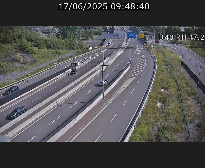 Webcam sur le contournement d'Esch Belval à hauteur de la sortie Université de Luxembourg. Vue orientée vers Luxembourg