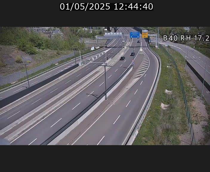 Webcam sur le contournement d'Esch Belval à hauteur de la sortie Université de Luxembourg. Vue orientée vers Luxembourg