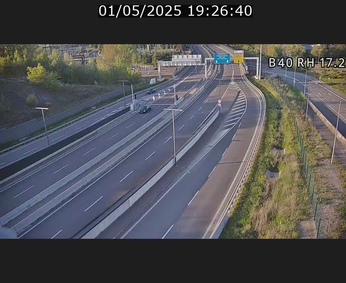 Webcam sur le contournement d'Esch Belval à hauteur de la sortie Université de Luxembourg. Vue orientée vers Luxembourg