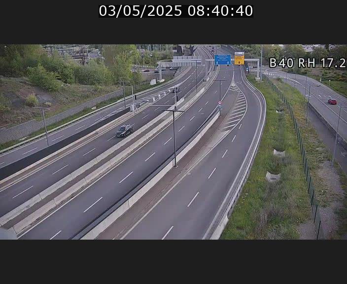 Webcam sur le contournement d'Esch Belval à hauteur de la sortie Université de Luxembourg. Vue orientée vers Luxembourg