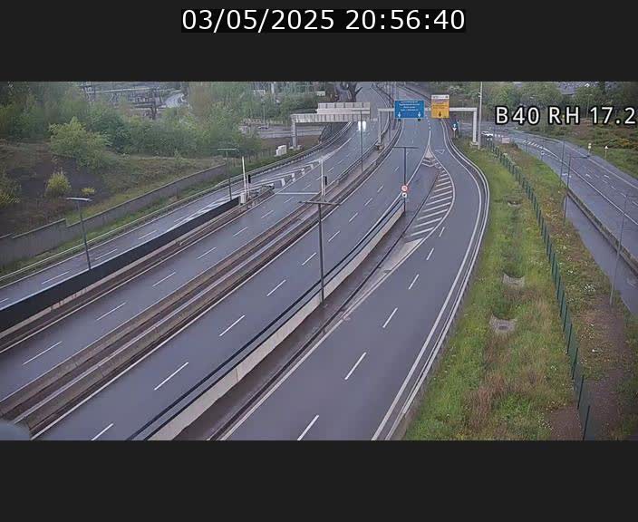 Webcam sur le contournement d'Esch Belval à hauteur de la sortie Université de Luxembourg. Vue orientée vers Luxembourg