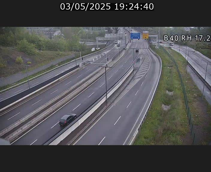 Webcam sur le contournement d'Esch Belval à hauteur de la sortie Université de Luxembourg. Vue orientée vers Luxembourg