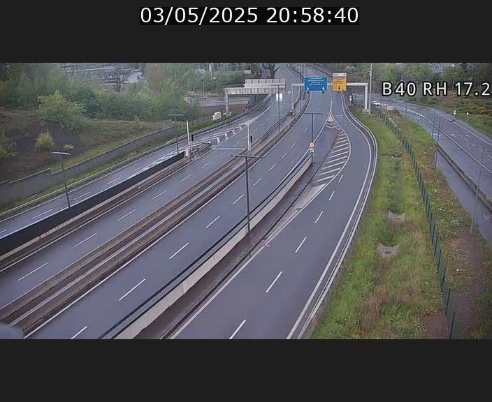 Webcam sur le contournement d'Esch Belval à hauteur de la sortie Université de Luxembourg. Vue orientée vers Luxembourg