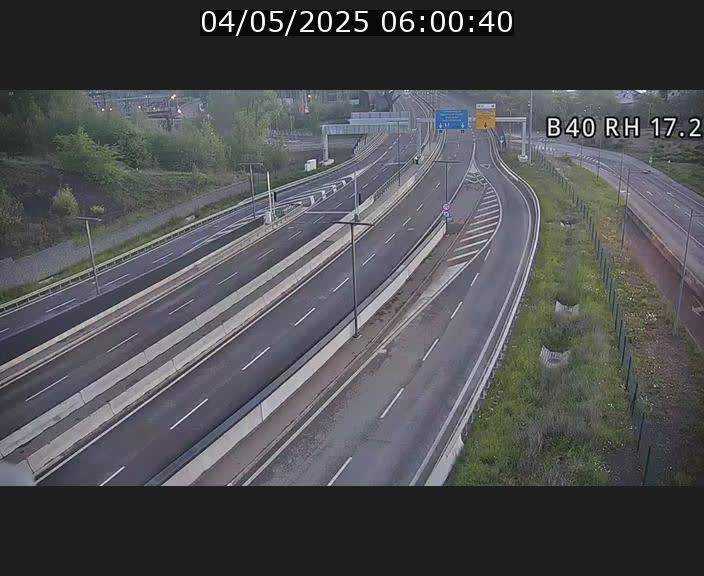 Webcam sur le contournement d'Esch Belval à hauteur de la sortie Université de Luxembourg. Vue orientée vers Luxembourg