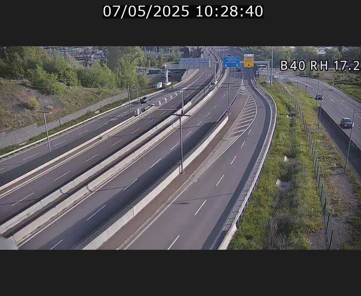 Webcam sur le contournement d'Esch Belval à hauteur de la sortie Université de Luxembourg. Vue orientée vers Luxembourg