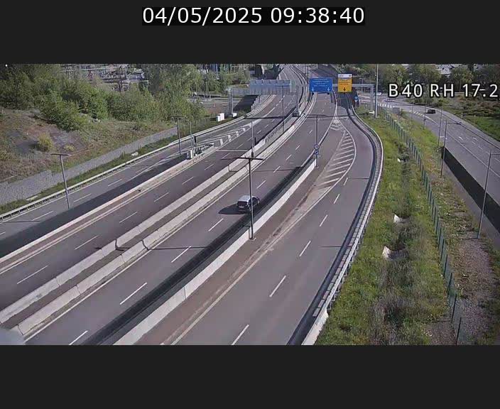Webcam sur le contournement d'Esch Belval à hauteur de la sortie Université de Luxembourg. Vue orientée vers Luxembourg