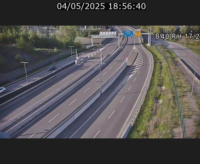 Webcam sur le contournement d'Esch Belval à hauteur de la sortie Université de Luxembourg. Vue orientée vers Luxembourg