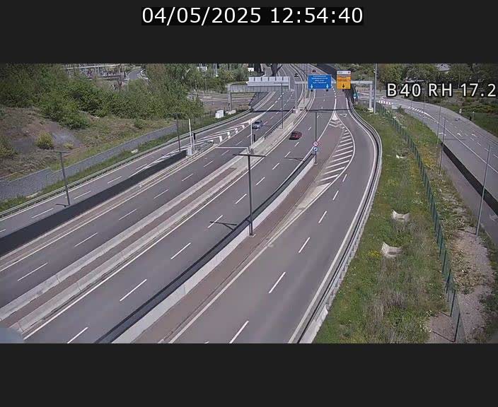 Webcam sur le contournement d'Esch Belval à hauteur de la sortie Université de Luxembourg. Vue orientée vers Luxembourg