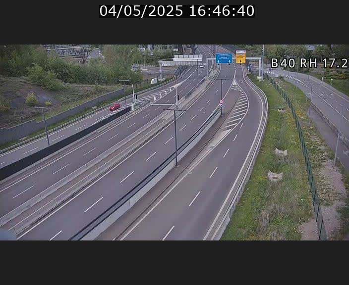 Webcam sur le contournement d'Esch Belval à hauteur de la sortie Université de Luxembourg. Vue orientée vers Luxembourg