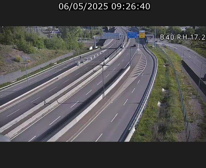 Webcam sur le contournement d'Esch Belval à hauteur de la sortie Université de Luxembourg. Vue orientée vers Luxembourg