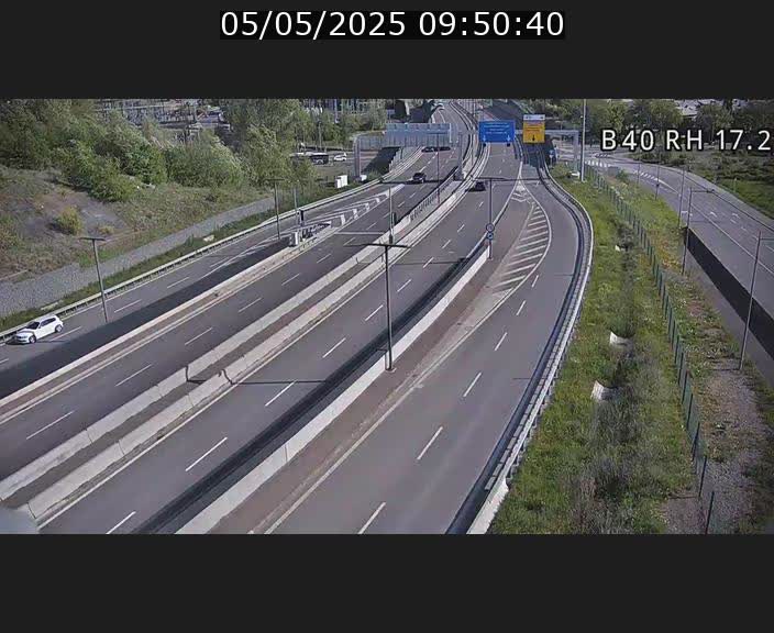 Webcam sur le contournement d'Esch Belval à hauteur de la sortie Université de Luxembourg. Vue orientée vers Luxembourg
