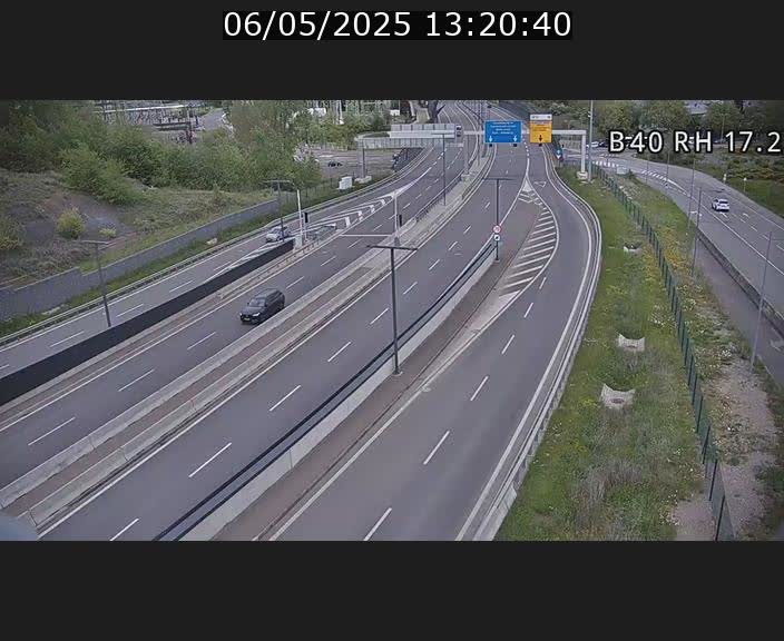 Webcam sur le contournement d'Esch Belval à hauteur de la sortie Université de Luxembourg. Vue orientée vers Luxembourg