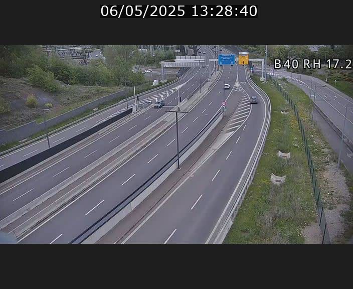 Webcam sur le contournement d'Esch Belval à hauteur de la sortie Université de Luxembourg. Vue orientée vers Luxembourg