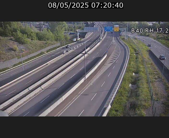 Webcam sur le contournement d'Esch Belval à hauteur de la sortie Université de Luxembourg. Vue orientée vers Luxembourg