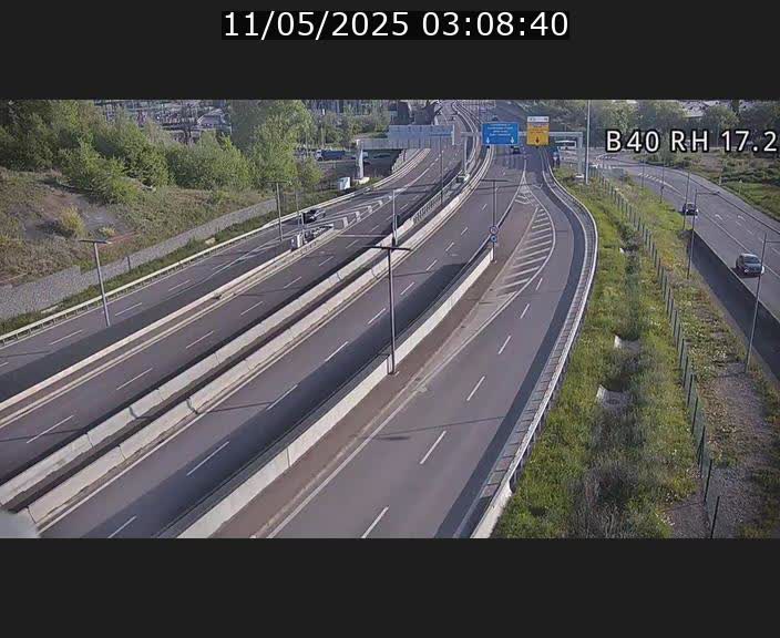 Webcam sur le contournement d'Esch Belval à hauteur de la sortie Université de Luxembourg. Vue orientée vers Luxembourg