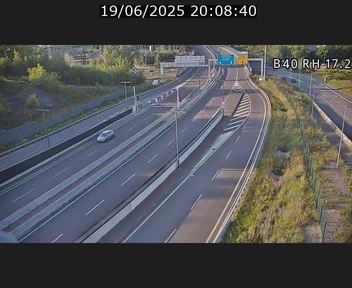 Webcam sur le contournement d'Esch Belval à hauteur de la sortie Université de Luxembourg. Vue orientée vers Luxembourg