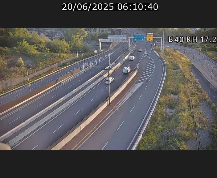 Webcam sur le contournement d'Esch Belval à hauteur de la sortie Université de Luxembourg. Vue orientée vers Luxembourg