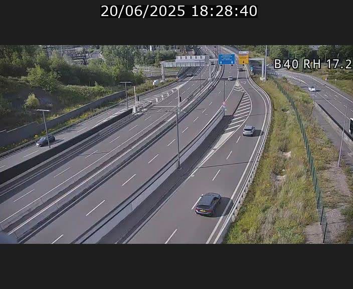 Webcam sur le contournement d'Esch Belval à hauteur de la sortie Université de Luxembourg. Vue orientée vers Luxembourg