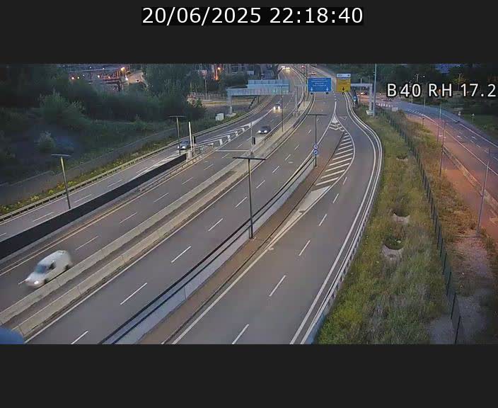 Webcam sur le contournement d'Esch Belval à hauteur de la sortie Université de Luxembourg. Vue orientée vers Luxembourg