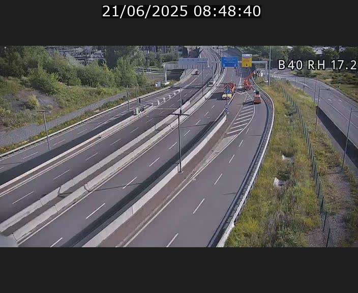 Webcam sur le contournement d'Esch Belval à hauteur de la sortie Université de Luxembourg. Vue orientée vers Luxembourg