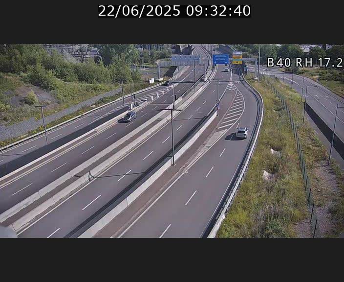Webcam sur le contournement d'Esch Belval à hauteur de la sortie Université de Luxembourg. Vue orientée vers Luxembourg