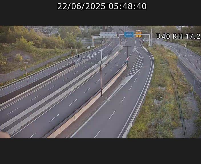 Webcam sur le contournement d'Esch Belval à hauteur de la sortie Université de Luxembourg. Vue orientée vers Luxembourg