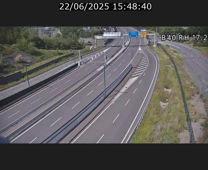 Webcam sur le contournement d'Esch Belval à hauteur de la sortie Université de Luxembourg. Vue orientée vers Luxembourg