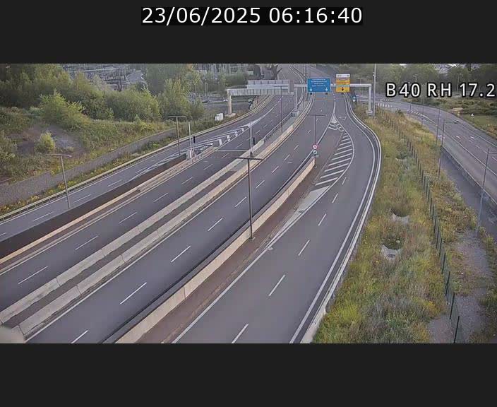 Webcam sur le contournement d'Esch Belval à hauteur de la sortie Université de Luxembourg. Vue orientée vers Luxembourg