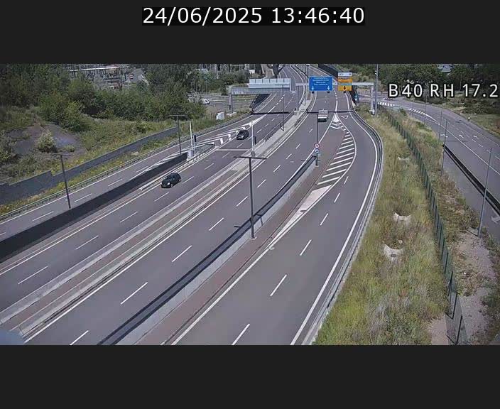 Webcam sur le contournement d'Esch Belval à hauteur de la sortie Université de Luxembourg. Vue orientée vers Luxembourg