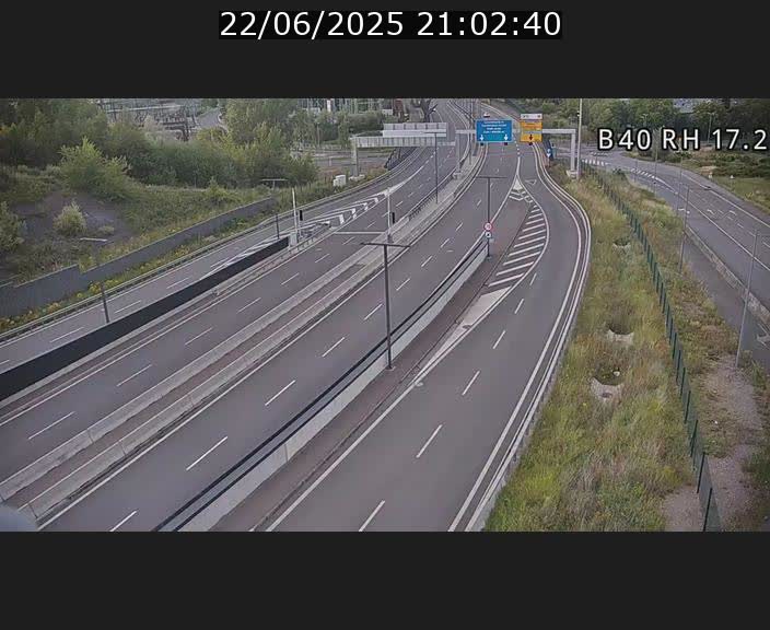 Webcam sur le contournement d'Esch Belval à hauteur de la sortie Université de Luxembourg. Vue orientée vers Luxembourg