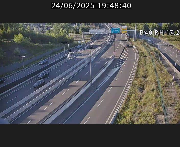 Webcam sur le contournement d'Esch Belval à hauteur de la sortie Université de Luxembourg. Vue orientée vers Luxembourg