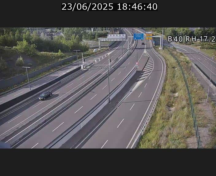 Webcam sur le contournement d'Esch Belval à hauteur de la sortie Université de Luxembourg. Vue orientée vers Luxembourg