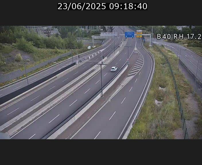 Webcam sur le contournement d'Esch Belval à hauteur de la sortie Université de Luxembourg. Vue orientée vers Luxembourg