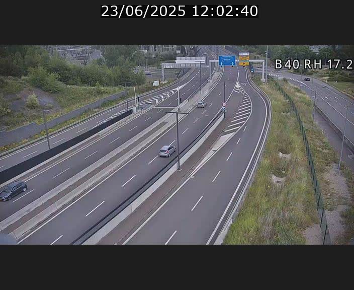 Webcam sur le contournement d'Esch Belval à hauteur de la sortie Université de Luxembourg. Vue orientée vers Luxembourg